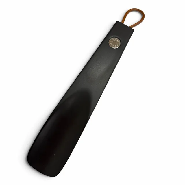 Hermès Wood Leather Sellier Button Shoehorn Black Men's Women's Comes with Dust Bag Recommended in Black Leather from Elady, photo 1 of 1