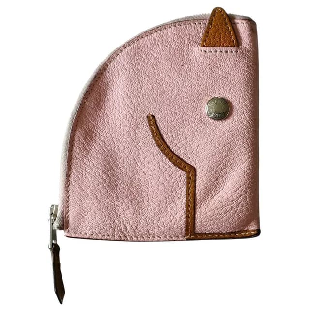 Hermès Leather Cheval Paddock Horse Motif Compact Wallet Coin Purse Pink in Pink Leather from The Reluxe, photo 1 of 1