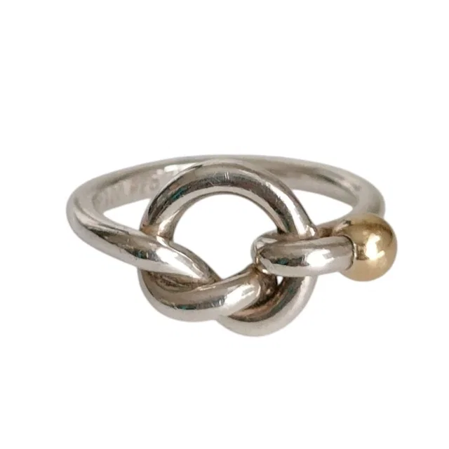 Tiffany & Co. 750 925 Love Knot Ring Silver Gold in Gold from The Reluxe, photo 1 of 1