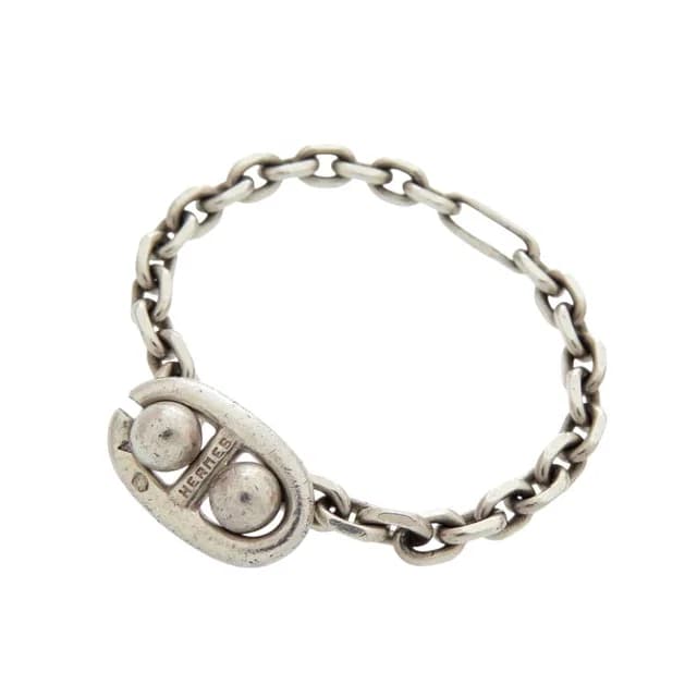 Hermès Vintage Chaine D'ancre Silver Hallmar Key Chain Key Holder in Silver from The Reluxe, photo 1 of 1
