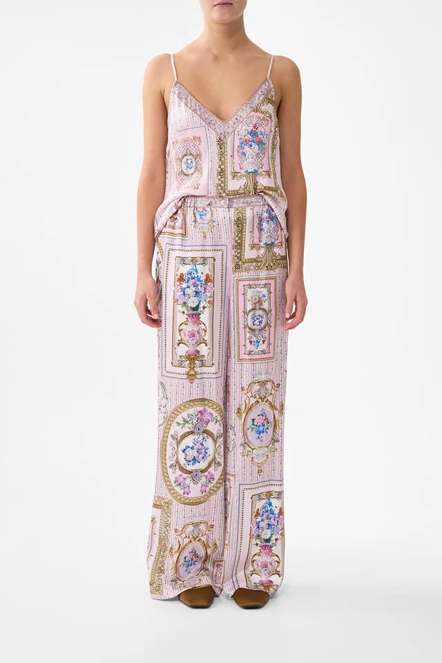 Camilla eBoutique BUTTON FRONT LOUNGE PANT PALATIAL PASTELS, image 1 of 1 from CAMILLA