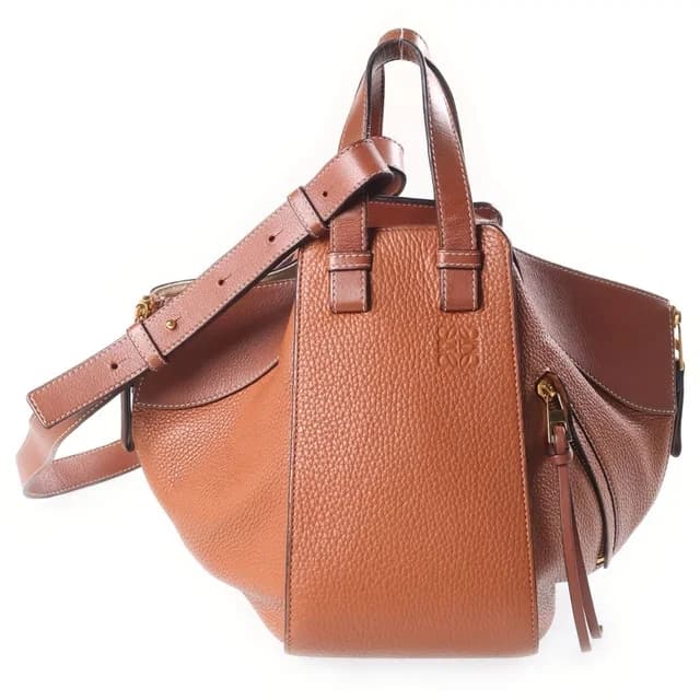 Loewe Hammock Mini 2-Way Shoulder Bag Brown Leather Gold in Brown Leather from The Reluxe, photo 1 of 1