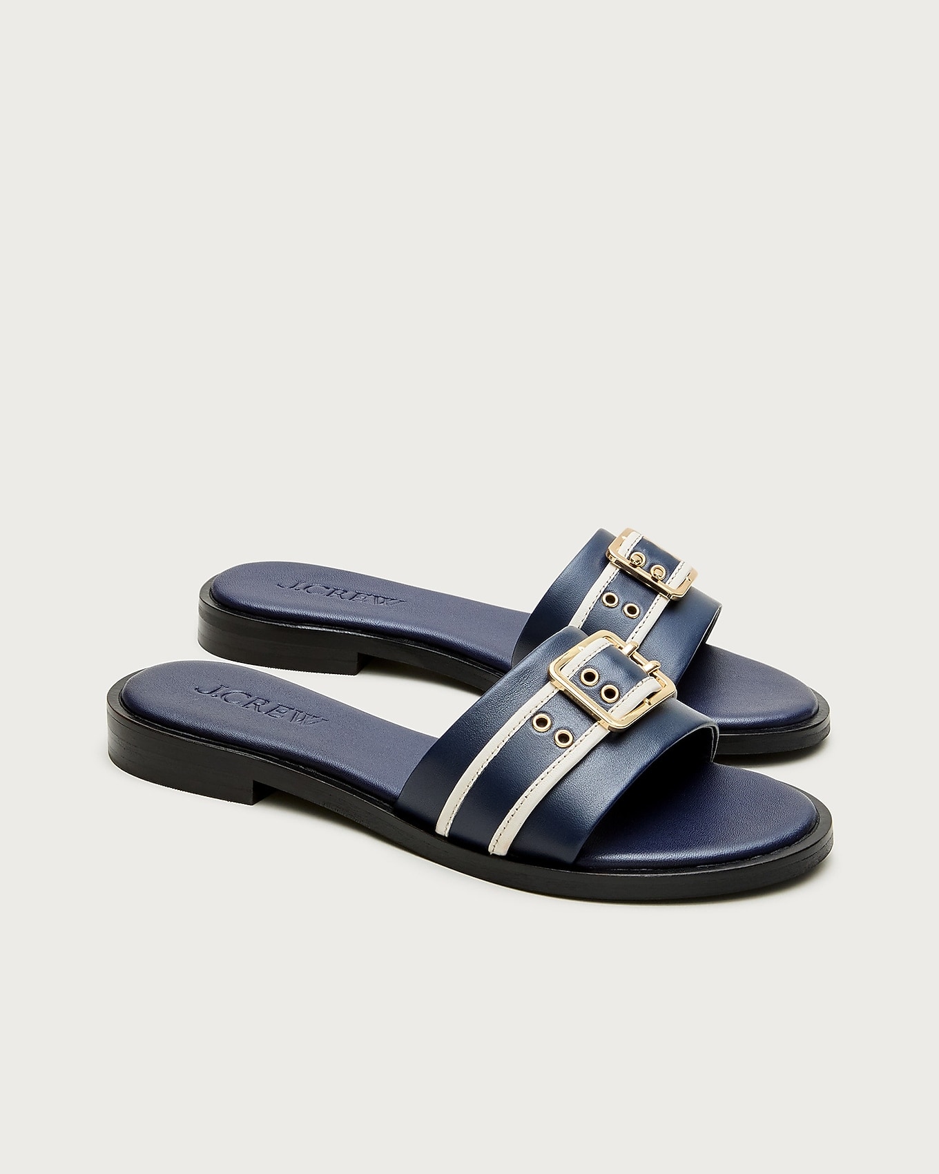 J.Crew Belted sandals in leather in ALLEGRA, image 1 of 1 from J.Crew (US)