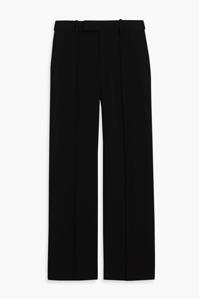 Proenza Schouler Weyes Crepe Straight-Leg Pants in Black, image 1 of 1 from THE OUTNET