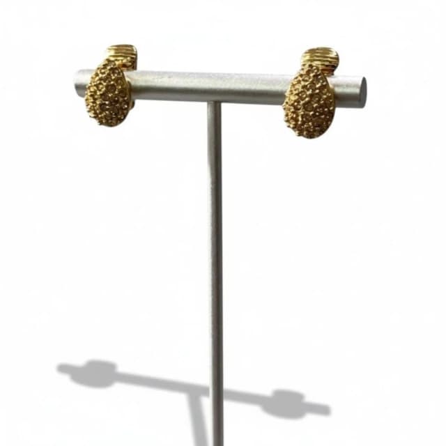 Dior Drop Earrings Gold Rhinestone in Gold from The Reluxe, photo 1 of 1