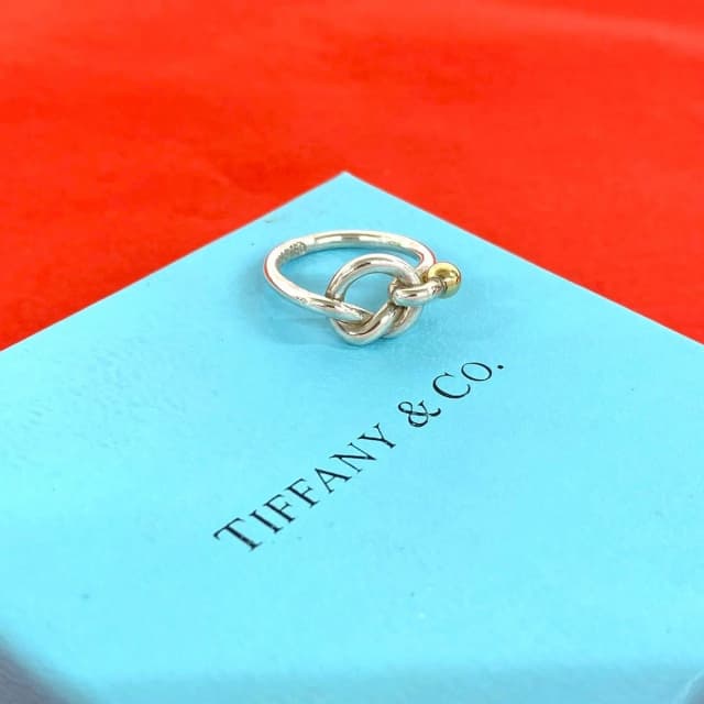 Tiffany & Co. Vintage Love Knot Ring 925 Sterling Silver Gold in Gold from The Reluxe, photo 1 of 1
