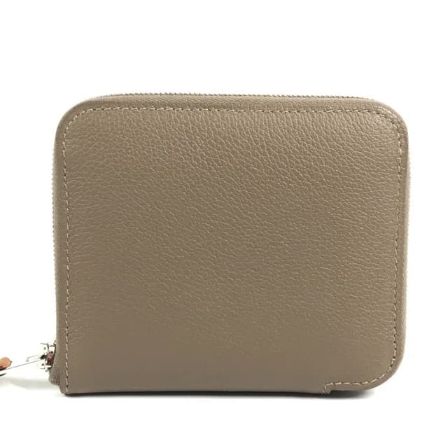 Hermès Coin Case Azap Compact Silk in Evercolor Etoupe Gray in Taupe Silk from The Reluxe, photo 1 of 1