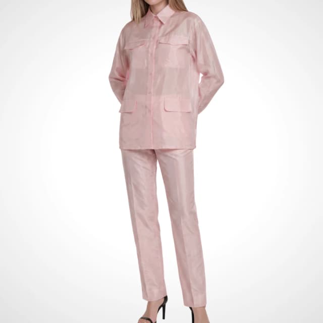 Prada Light Pink Taffeta Suit Set Sz 38 in Pink from Revivre Luxury Consignment, photo 1 of 1