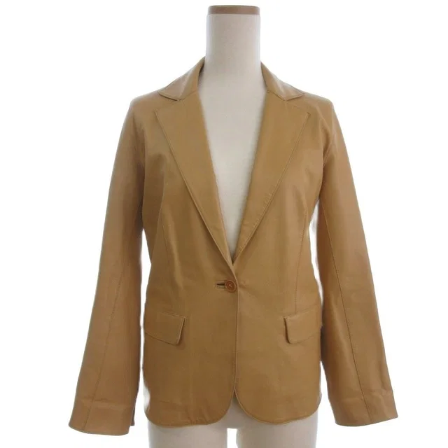 Fendi Leather Tailored Jacket Lamb Beige 38 in Beige Leather from The Reluxe, photo 1 of 1