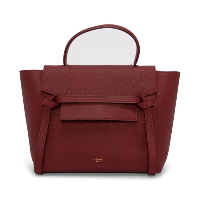 Celine Grained Calfskin Micro Belt Bag in Ruby Red Caviar leather from Blue Spinach, photo 1 of 1