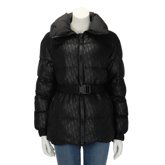 Dior Oblique Jacquard DiorAlps Belted Puffer Jacket FR 34 in Black from Blue Spinach, photo 1 of 1