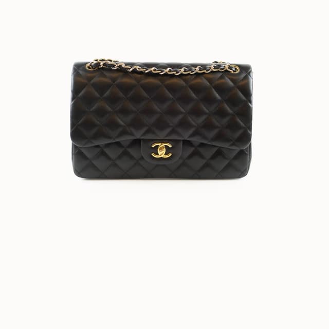 Chanel Jumbo Classic Double Flap Lambskin Black - 19 Series in Black Lambskin from The Purse Affair, photo 1 of 1