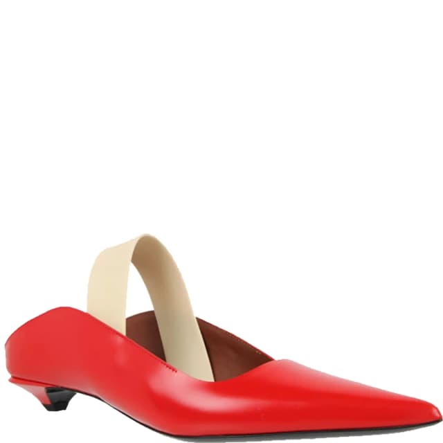 Proenza Schouler Slingback Wave Pump Nappa, Cherry, image 1 of 1 from Cultstatus
