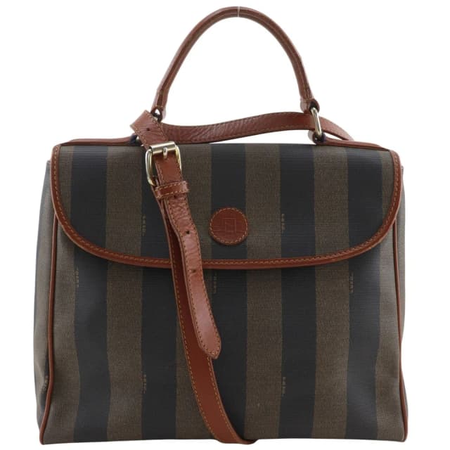 Fendi Pecan Pattern 2-Way Shoulder Vintage Brown Handbag in Brown from The Reluxe, photo 1 of 1