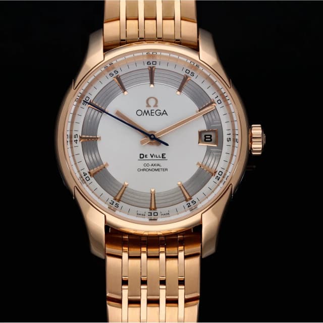 Omega De Ville Hour Vision 431.60.41.21.02.001 41mm Rose Gold Watch in Pink from H&T, photo 1 of 1