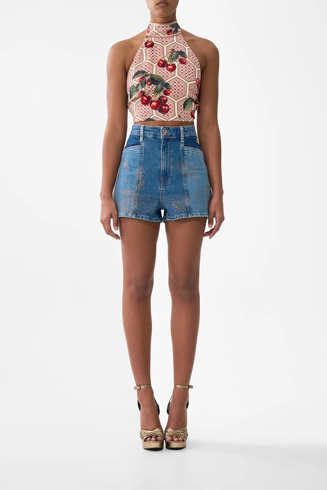 Camilla eBoutique JENNA ZODIAC ZONE SHORT DENIM, image 1 of 1 from CAMILLA