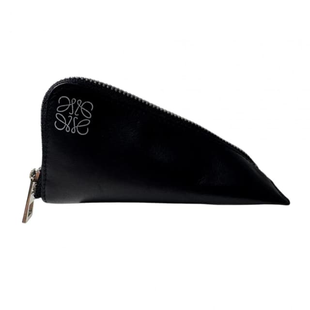 Loewe Anagram Triangle Coin Case Black in Black Leather from The Reluxe, photo 1 of 1