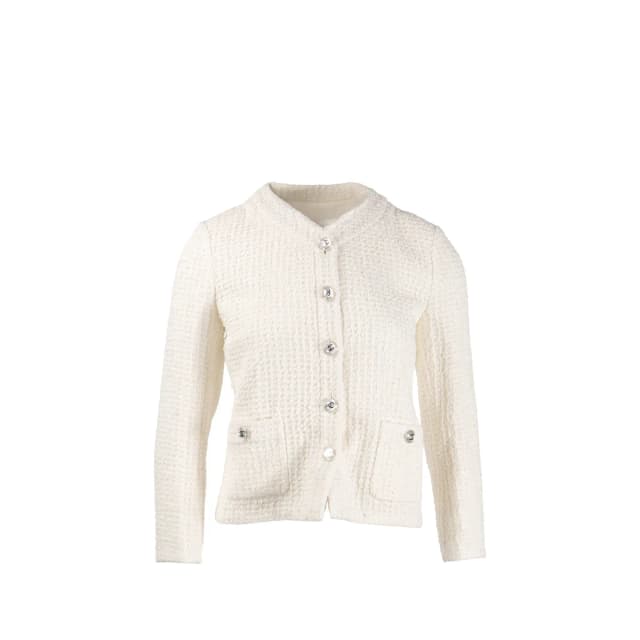 Chanel size 34 tweed jacket white in White Tweed from EMIER, photo 1 of 1