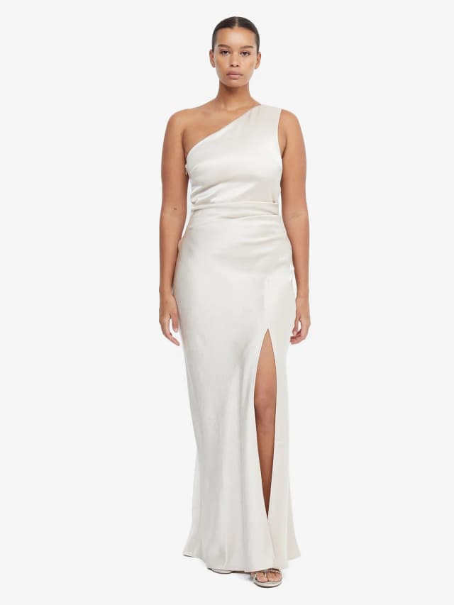 Bec&Bridge THE DREAMER ASYM DRESS - SAND in Beige, image 1 of 1 from BEC + BRIDGE