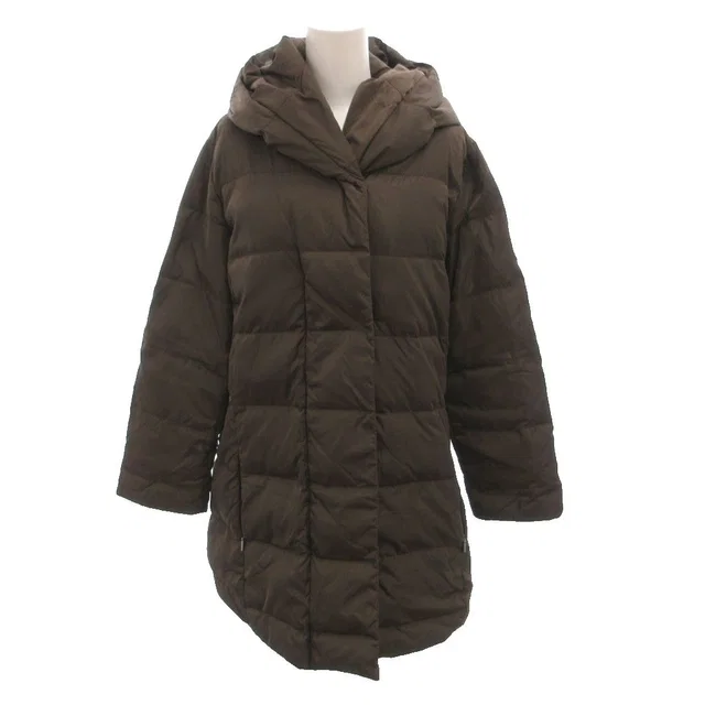 Max Mara Weekend Line Down Coat Shawl Color Hood Half Length Nylon 42 Brown in Brown Nylon from The Reluxe, photo 1 of 1