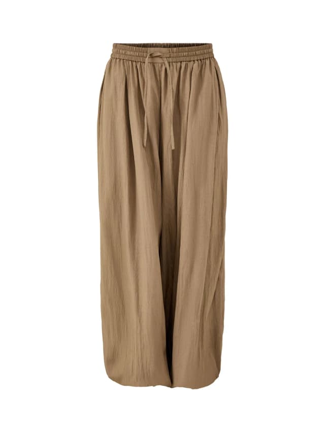 ONLY Nita Pleated Balloon Trousers Brown in CAPERS, image 1 of 1 from Fenwick