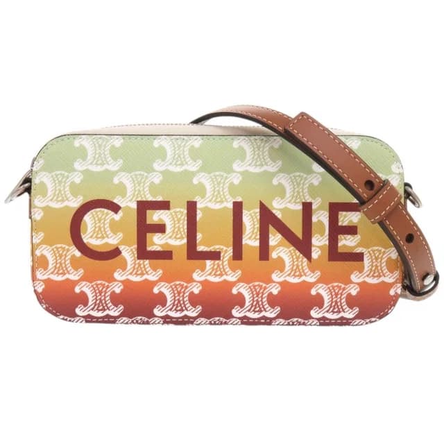Celine Horizontal Pouch Triomphe Canvas Sunset Multicolor Shoulder Bag in Multicolor Canvas from The Reluxe, photo 1 of 1