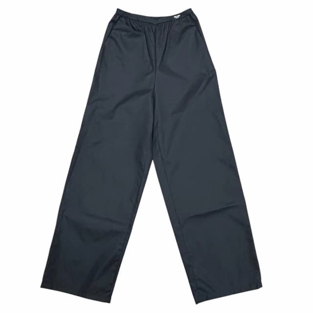 Prada Re-Nylon Logo Long Pants Wide Black in Black Nylon from The Reluxe, photo 1 of 1