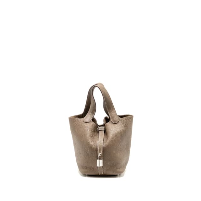Hermès picotin 18 lock bag clemence etoupe SHW stamp Z in Taupe Clemence leather from EMIER, photo 1 of 1
