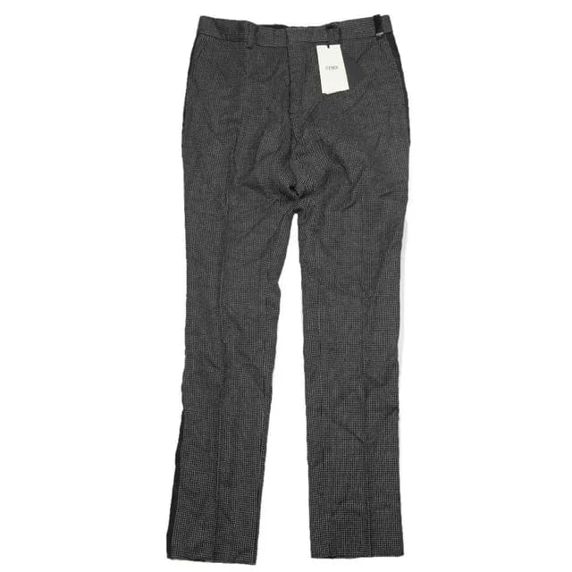 Fendi Pants Trousers Side Line No Tuck Wool 50 Black in Black Wool from The Reluxe, photo 1 of 1