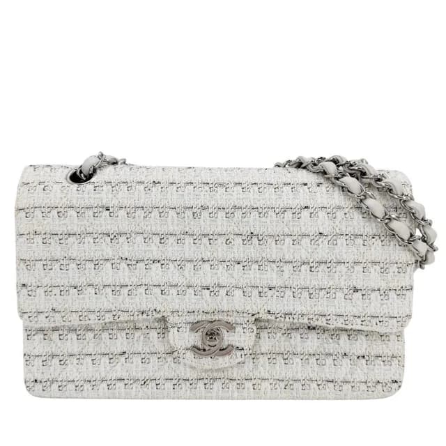Chanel Shoulder Bag Quilted 25 CC Logo Bag Crossbody Double Flap Chain Tweed in Tweed from The Reluxe, photo 1 of 1