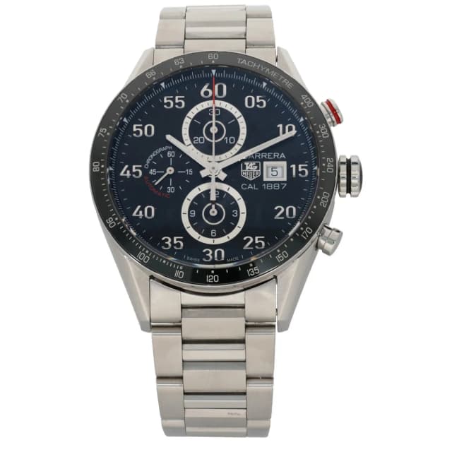 TAG Heuer Carrera CAR2A10-0 43mm Stainless Steel Watch from H&T, photo 1 of 1
