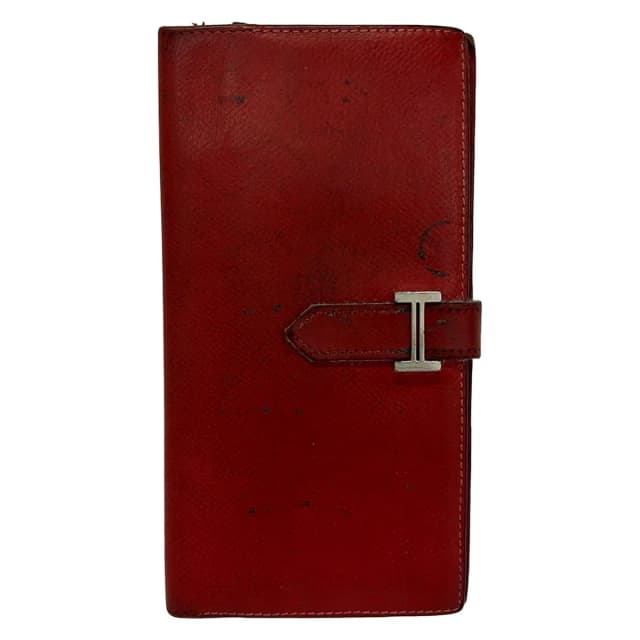 Hermès Wallet Bearn Vermilion Silver in Silver Epsom leather from The Reluxe, photo 1 of 1