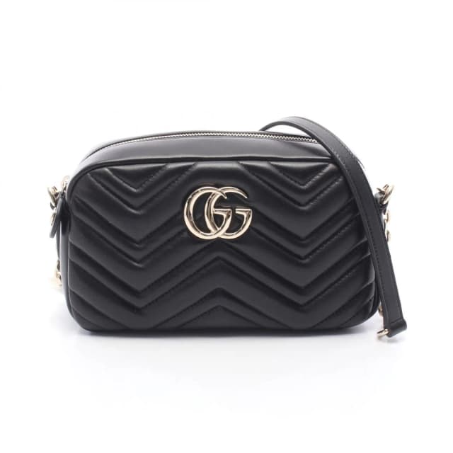 Gucci Shoulder Bag GG Marmont Small Black Leather in Black Leather from The Reluxe, photo 1 of 1