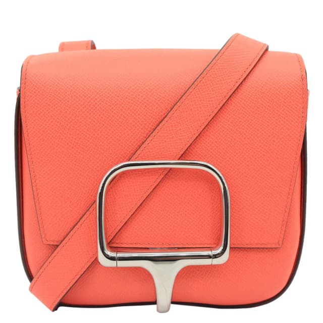 Hermès Della Cavalleria Mini Epsom Leather Shoulder Bag Pink in Pink Epsom leather from Dallas Designer Handbags, photo 1 of 1