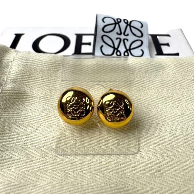 Loewe Anagram Pebble Stud Earrings Gold 925 in Gold from The Reluxe, photo 1 of 1