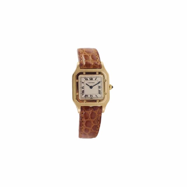 Cartier Santos Dumont SM Yellow Gold Watch W1505553 (Winding Style) in Yellow Leather from The Purse Affair, photo 1 of 1