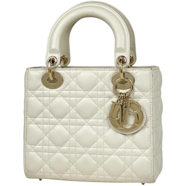Dior Handbag Lady 2-Way Leather White in White Leather from The Reluxe, photo 1 of 1