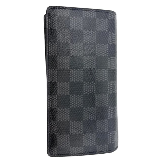 Louis Vuitton Brazza Monogram Eclipse Bifold Long Wallet Black in Black Canvas from Dallas Designer Handbags, photo 1 of 1