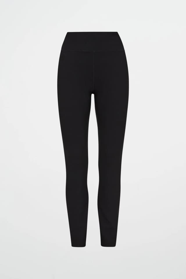 Athletica High Waist Split Hem Legging 205 in BLACK/WHITE, image 1 of 1 from Aje