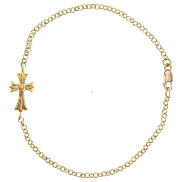 Chrome Hearts 22k Bby Fat Baby Fat Chain Gold Bracelet in Gold from The Reluxe, photo 1 of 1