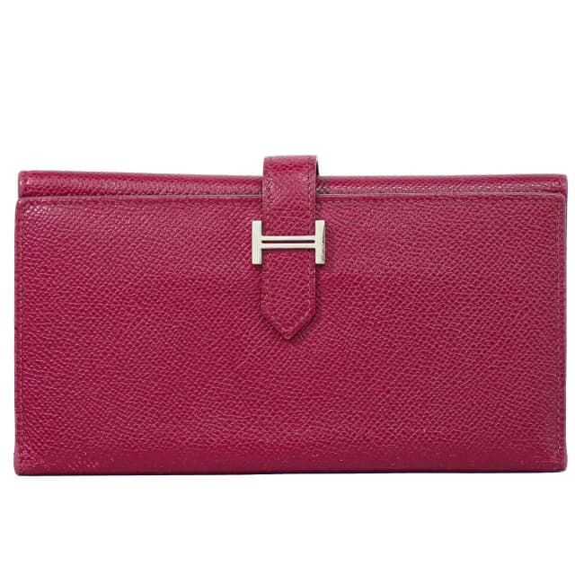 Hermès Bearn Veau Epsom Trifold Wallet Bordeaux in Burgundy Epsom leather from The Reluxe, photo 1 of 1