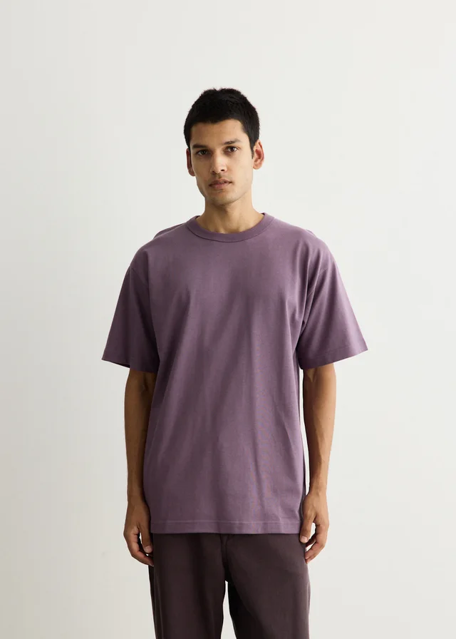 Norse Projects Snekkersten Organic Arch Print T-Shirt in Vintage Violet, image 1 of 1 from Incu