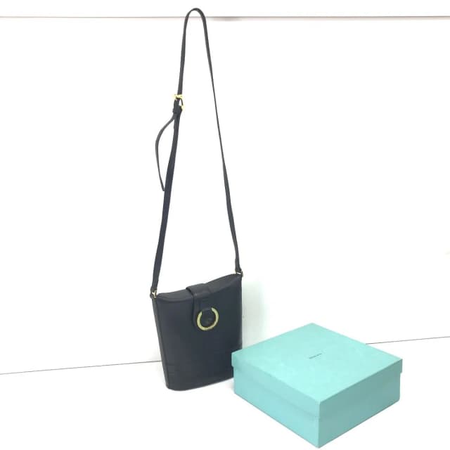 Tiffany & Co. Shoulder Bag Perforated Leather Black in Black Leather from The Reluxe, photo 1 of 1