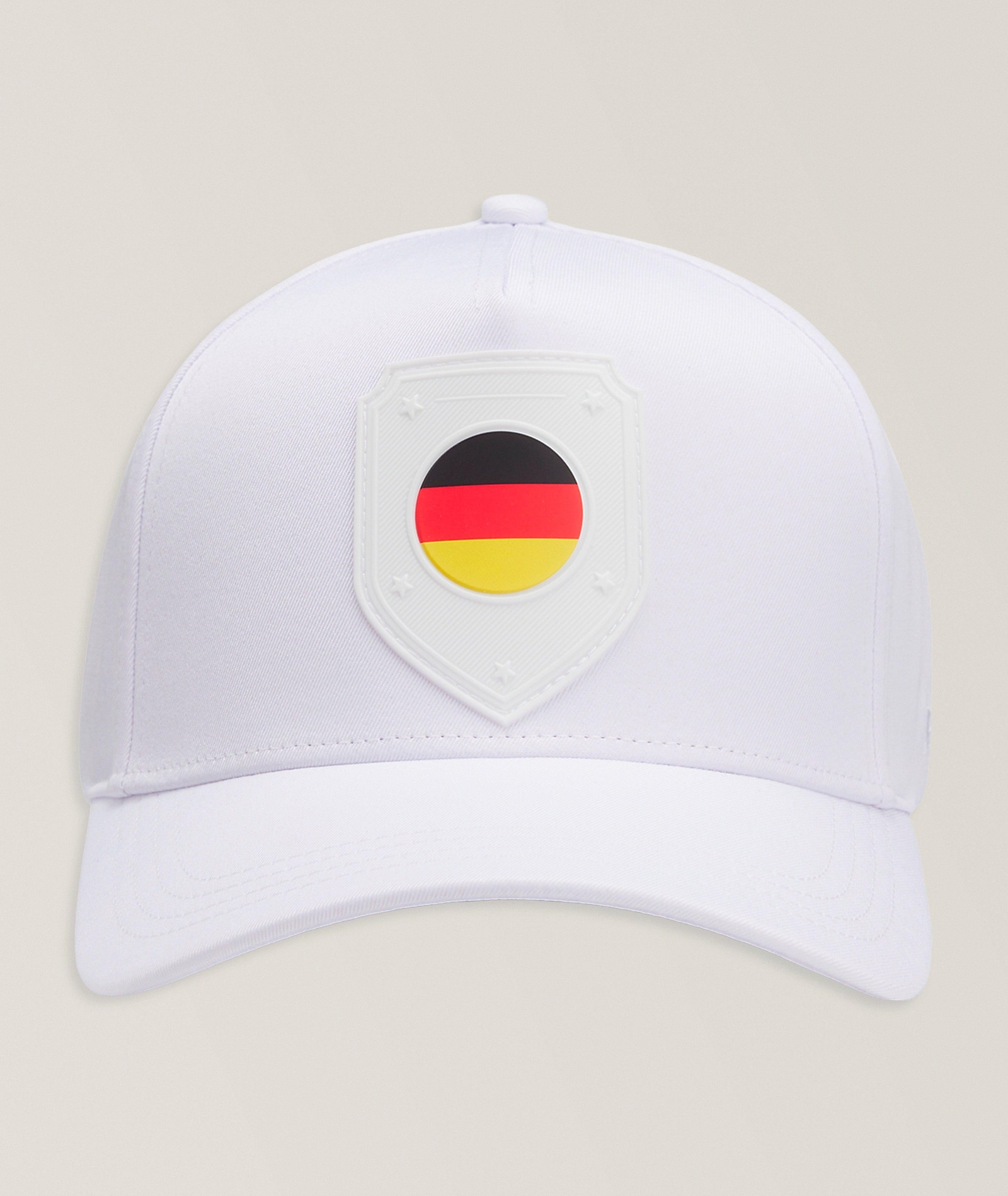 BOSS Germany Flag Twill Baseball Cap in White, image 1 of 1 from Harry Rosen