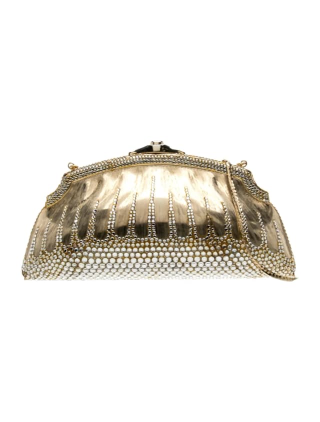 Judith Leiber Metal Clutch in gold Leather from The RealReal, photo 1 of 1