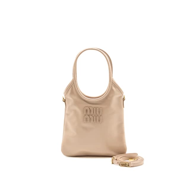 Miu Miu Mini Ivy Bag Soft Shiny Calfskin Cipria GHW in Calfskin from EMIER, photo 1 of 1