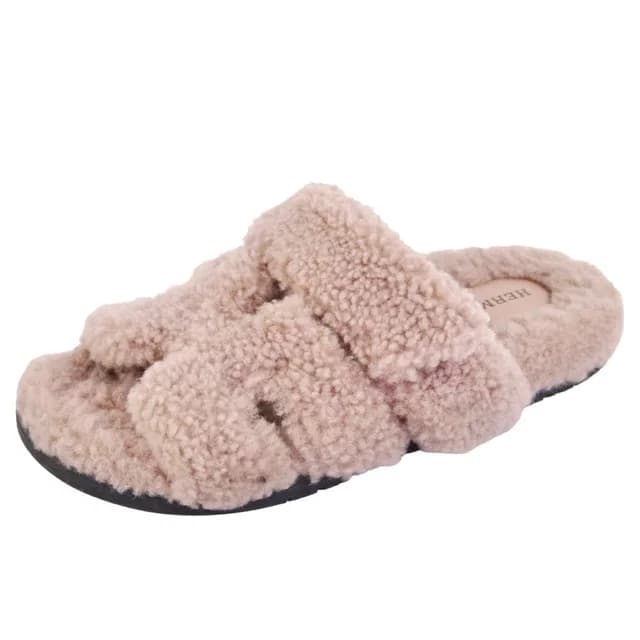 Hermès Sandals Chypre Logo Shearling Shoes from The Reluxe, photo 1 of 1