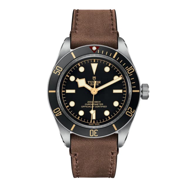 Tudor Bay Fifty-Eight in black Leather from WatchesOfSwitzerland, photo 1 of 1