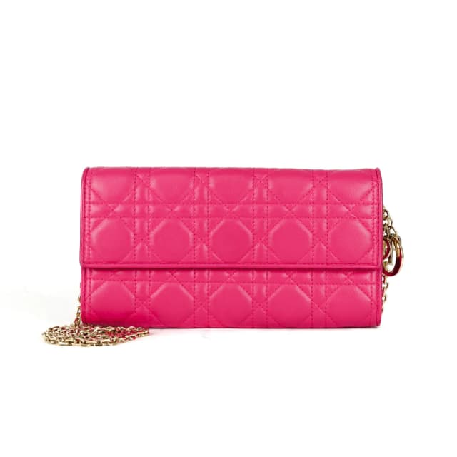 Dior Wallet On Chain WOC Pink in Pink Lambskin from The Purse Affair, photo 1 of 1