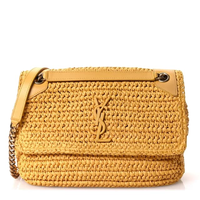 Saint Laurent Niki Medium Raffia Bag - Wheat in Raffia from H&T, photo 1 of 1